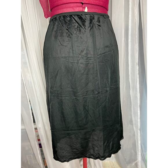 half slip skirt black slip 1950s - Picture 4 of 9